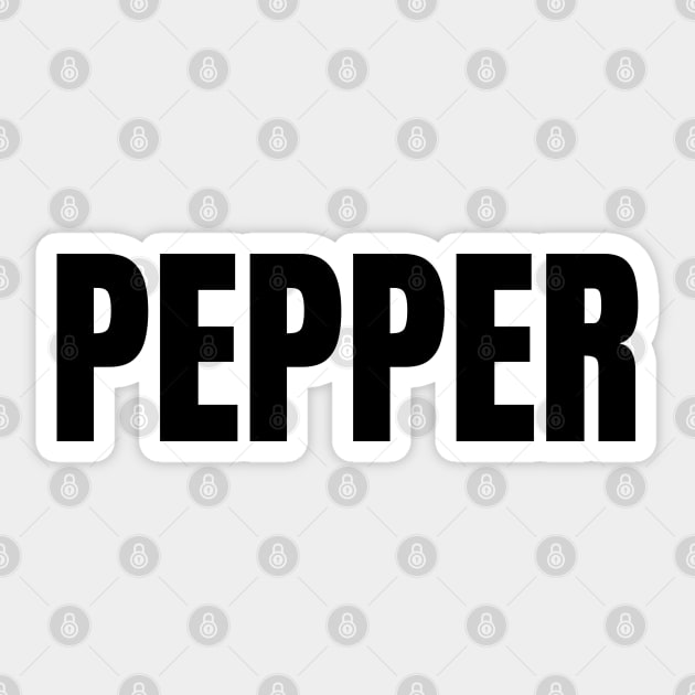 Pepper Word - Simple Bold Text Sticker by SpHu24